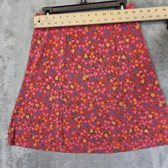 Coldwater Creek Skirt Womens Medium Floral A Line Pull On Stretch Made in USA - Picture 2 of 6